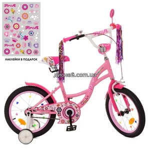 Детский велосипед PROF1 14д. Y1421-1 Bloom, розовый