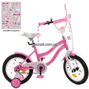 Детский велосипед PROF1 14д. Y1491, Star, розовый