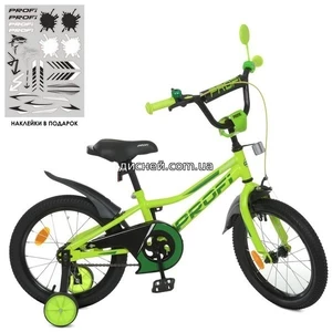 Детский велосипед PROF1 16д. Y16225, Prime, салатовый