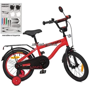 Велосипед детский PROF1 16д. SY16154, Space, красный