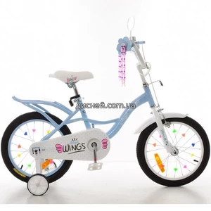 Велосипед детский PROF1 16д. SY16196, Angel Wings, голубой