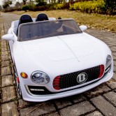 Детский электромобиль 8866 Bentley белый, мягкие колеса