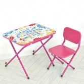 Детский столик M 4910-8, со стульчиком, малина - Дитячий столик M 4910-8
