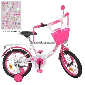Велосипед детский PROF1 16д. Y1614-1K, Princess, с корзинкой