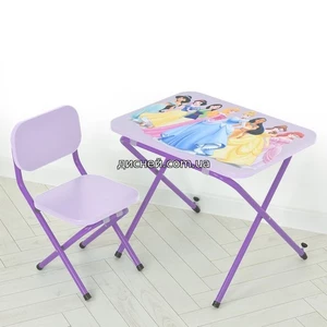 Детский столик Принцессы фиолетовый, со стульчиком - Дитячий столик Принцеси