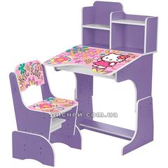 Купить Детская парта WL 2071-48-4 со стульчиком, Hello Kitty, сиреневая