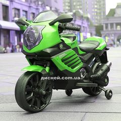 Детский мотоцикл M 3578 EL-5, мягкое сиденье, зеленый