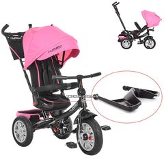 Купить Детский трехколесный велосипед M 3646 A-15, надувные колеса, нежно-розовый