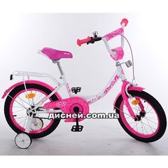 Велосипед детский PROF1 14д. Y1414, Princess, бело-малиновый