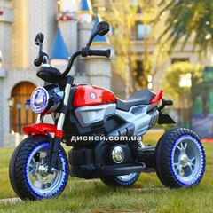 Купить Детский мотоцикл M 3687 AL-3, кожаное сиденье, красный