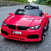 Детский электромобиль M 3982 EBLR-3 BMW, кожаное сиденье, красный