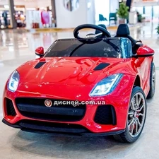 Детский электромобиль M 3994 EBLR-3 Jaguar, кожаное сиденье, красный