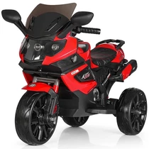 Детский мотоцикл M 3986 EL-3 NEW, кожаное сиденье, красный