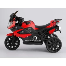 Детский мотоцикл M 3986 EL-3 NEW, кожаное сиденье, красный купить