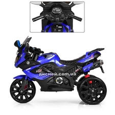 Детский мотоцикл M 3986 EL-4 NEW, кожаное сиденье, синий купить