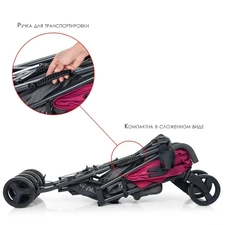 Коляска детская ME 1029 BREEZ Pink, прогулочная, серо-розовая фото 71