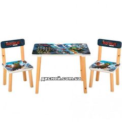 Детский столик 501-57, со стульчиками, Ninjago