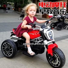 Детский мотоцикл M 4008 AL-3 Ducati, надувные колеса, красный фото 54