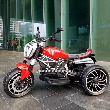Детский мотоцикл M 4008 AL-3 Ducati, надувные колеса, красный