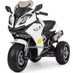 Купить Детский мотоцикл M 3913 EL-1 BMW, кожаное сиденье, белый