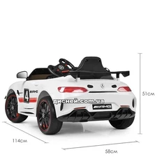 Детский электромобиль M 4050 EBLR-1 Mercedes, мягкое сиденье, белый фото 41