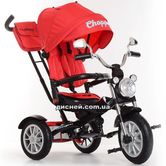 Детский трехколесный велосипед M 4056-1, надувные колеса, красный