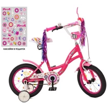 Детский велосипед PROF1 14д. Y1423-1 Bloom, малиновый