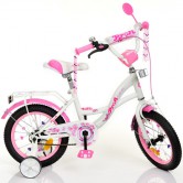 Детский велосипед PROF1 14д. Y1425 Butterfly, бело-розовый