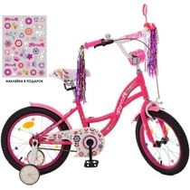 Детский велосипед PROF1 16д. Y1623-1, Bloom, малиновый