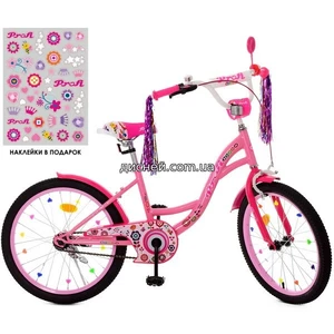Детский велосипед PROF1 20д. Y2021-1 Bloom, розовый