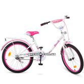Детский велосипед PROF1 20д. Y2085 Flower, бело-розовый