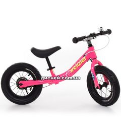 Купить Детский беговел 12д. W1202-2, надувные колеса, розовый