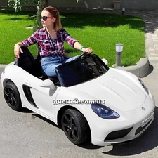 Двухместный детский электромобиль M 4055 AL-1, Porsche, белый купить