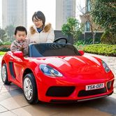 Двухместный детский электромобиль M 4055 ALS-3, Porsche, красный