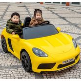 Двухместный детский электромобиль M 4055 ALS-6, Porsche, желтый