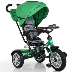 Купить Детский трехколесный велосипед M 4057-4, надувные колеса, зеленый