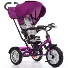 Купить Детский трехколесный велосипед M 4057-8, надувные колеса, фуксия