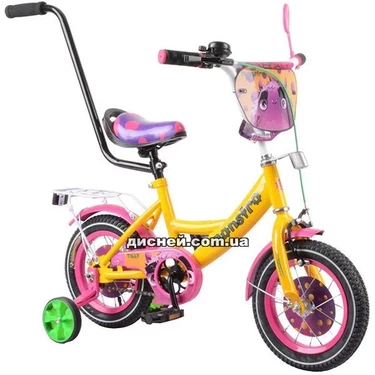 Детский велосипед 12 д. T-212210 yellow + pink, TILLY Monstro