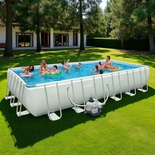 Каркасный бассейн Intex 54980, (28364), 732 х 366 х 132 см., песочный с хлоргенератором фото 54