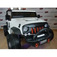 Двухместный детский электромобиль M 4077 EBLR-1, кожаное сиденье, белый фото 41