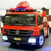 Детский электромобиль M 4051 EBLR-3 Пожарная, кожаное сиденье, красный