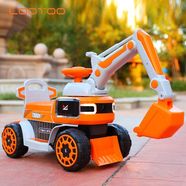 Детский электромобиль M 4068 R-7, экскаватор, оранжевый