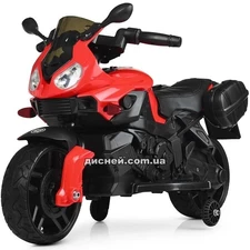 Детский мотоцикл M 4080 EL-3 BMW, мягкое сиденье, красный