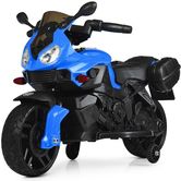 Детский мотоцикл M 4080 EL-4 BMW, мягкое сиденье, синий
