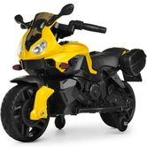 Детский мотоцикл M 4080 EL-6 BMW, мягкое сиденье, желтый