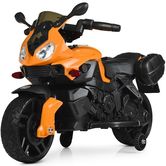 Детский мотоцикл M 4080 EL-7 BMW, мягкое сиденье, оранжевый
