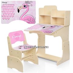Купить Детская парта W 2071-74-1 со стульчиком, Flamingo
