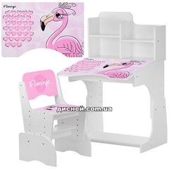Купить Детская парта W 2071-74-2 со стульчиком, Flamingo