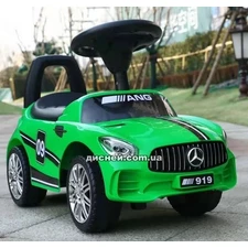 Детская каталка-толокар M 4074 L-5, Mercedes, кожаное сиденье фото 14