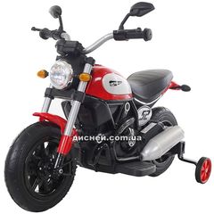Детский мотоцикл T-7226 AIR WHEEL RED, надувные колеса, красный